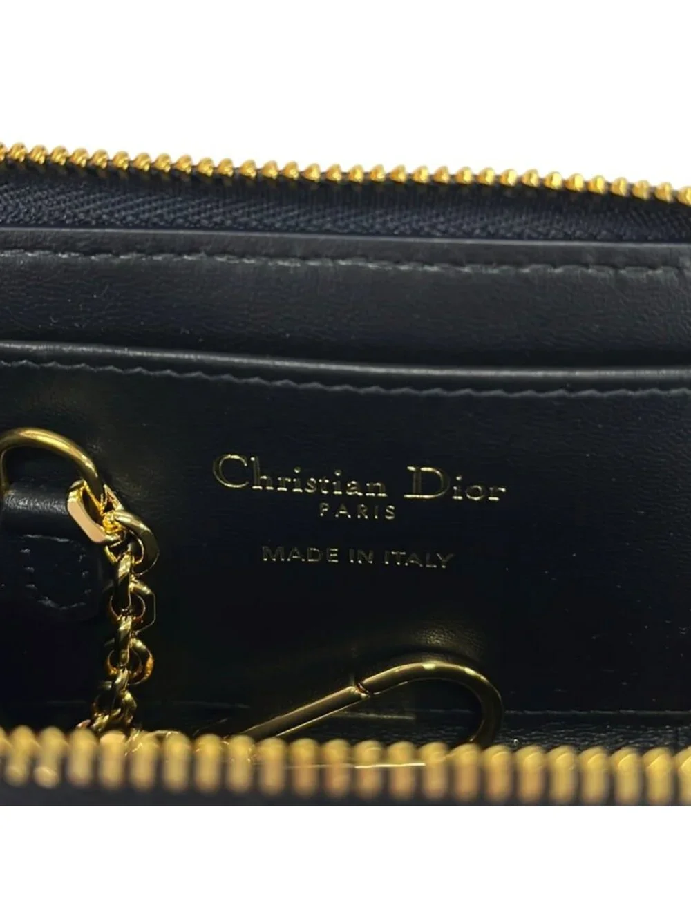 Dior Coin Case 30 Montaigne Navy Ivory Leather